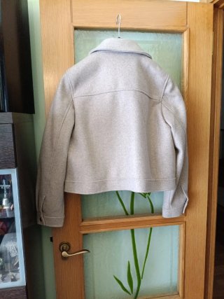Cazadora de paño beis ZARA Talla XL