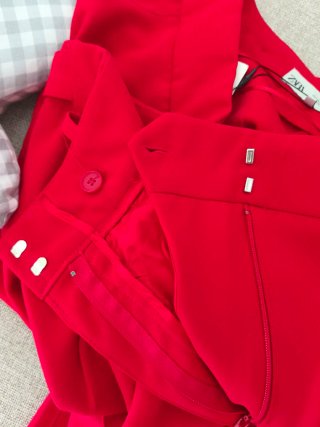 Traje de Chaqueta Zara Rojo
