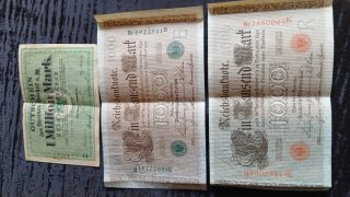 Billetes alemanes Marcos año 1910