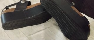 Sandalias Plataforma Piel Negras T38