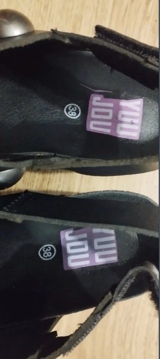 Sandalias Plataforma Piel Negras T38