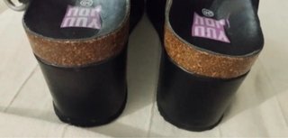 Sandalias Plataforma Piel Negras T38