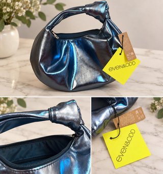 Bolso EVEN&ODD azul plateado
