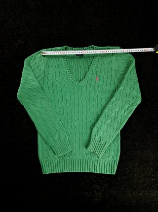 Sweater Cable Knit Ralph Lauren Women's M Green