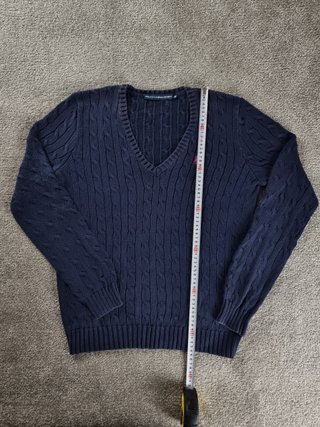 Sweater Cable Knit V-Neck Ralph Lauren Women's L