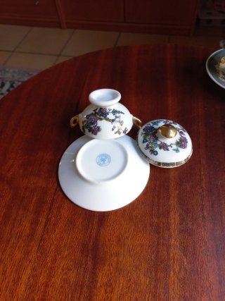Lote 3 mini soperas porcelana decorada