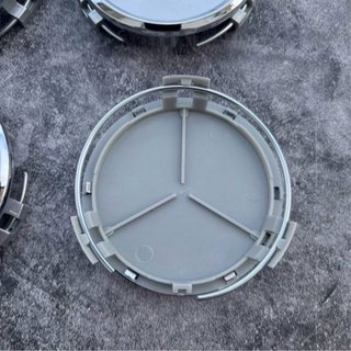 4 Tapabujes Mercedes-Benz 75mm gris estrella nuevo