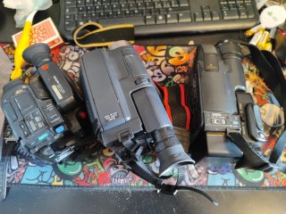 Lotto 3 Videocamere Vintage Philips JVC Panasonic