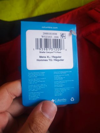Pantalón de Nieve Columbia Rojo Talla XL
