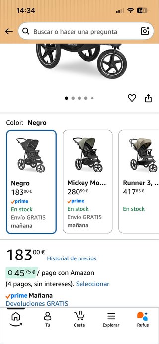 Carrito de bebé Hauck Runner 2