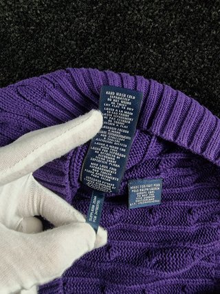 Sweater Cable Knit V-Neck Ralph Lauren Women's M