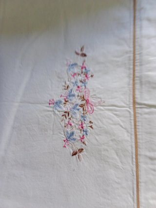 Juego sábanas algodón 135 cm bordadas
