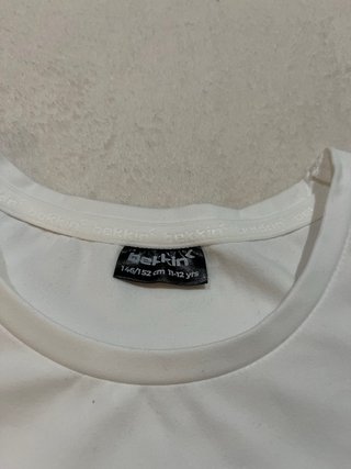 Camiseta Crop Top Blanca Básica Bekkin 11/12 años
