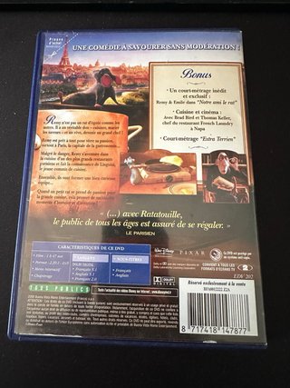 DVD Ratatouille Disney Pixar