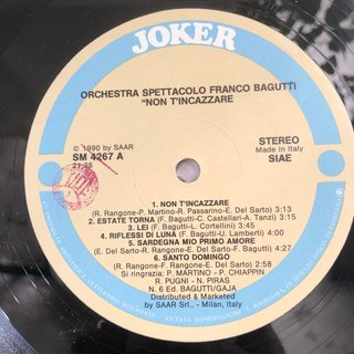 Orchestra Franco Bagutti Non T'incazzare LP 12"
