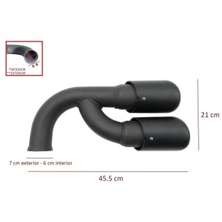 Salidas de escape para Porsche Cayenne 958 Negras