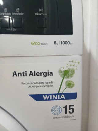 Lavadora WINIA Anti Alergia 6kg 1000rpm