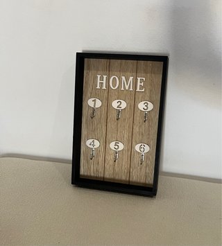 Colgador de llaves HOME con 6 ganchos