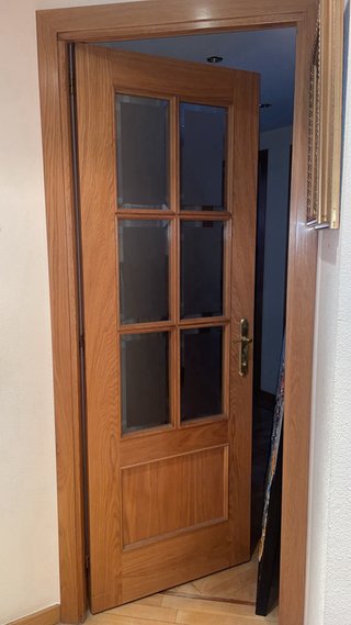 Puertas Dobles de Roble con Cristal