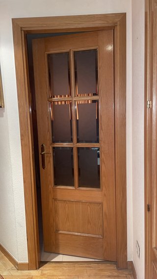 Puertas Dobles de Roble con Cristal