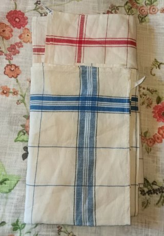 2 Paños de Lino Franceses Agalys antiguos.