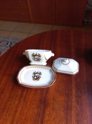 Lote 3 Mini Soperas Porcelana
