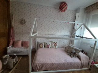 Cama Montessori Infantil Madera Blanca