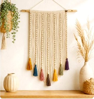 Tapiz de Macramé Decorativo