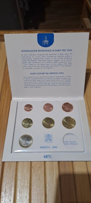Set Vaticano 2026 7 Monete (senza 2€)