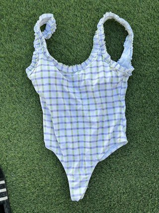 Bañador de una pieza estampado cuadros