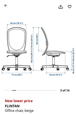 Silla de oficina FLINTAN IKEA color negro