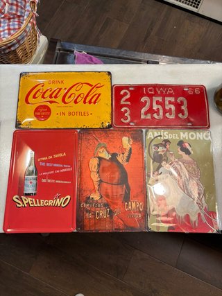 Lote 5 Carteles Chapa Bar
