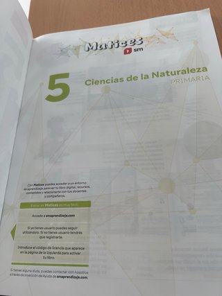 Ciencias de la naturaleza 5°EP MATICES SM