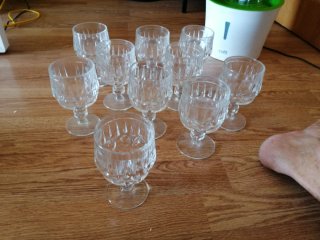 Set de 8 Copas Vintage de Cristal