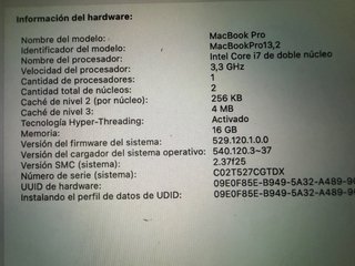 MacBook Pro 13 2016 Intel Core i7 16GB RAM