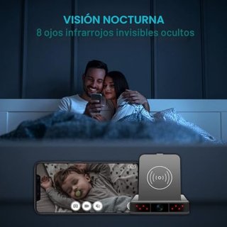 Cámara WiFi Oculta + Cargador Inalámbrico · Nueva