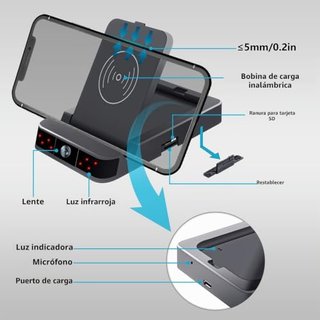 Cámara WiFi Oculta + Cargador Inalámbrico · Nueva