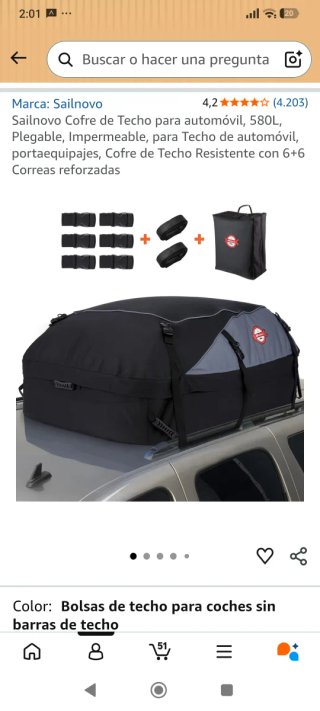 Cofre de Techo Plegable Sailnovo 580L