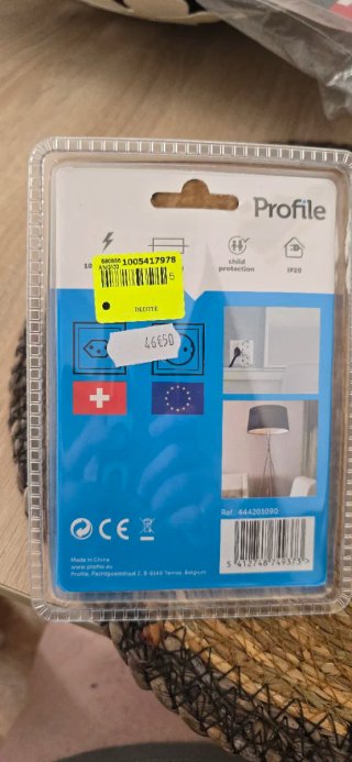 Adaptador de Enchufe para Suiza, pack