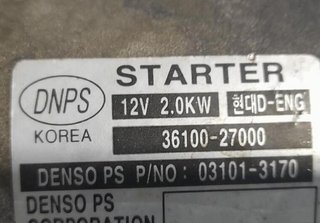 Motor arranque hyundai 3610027000 elantra 111657