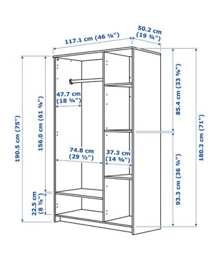 Armario Brimnes Ikea 3 Puertas con Espejo