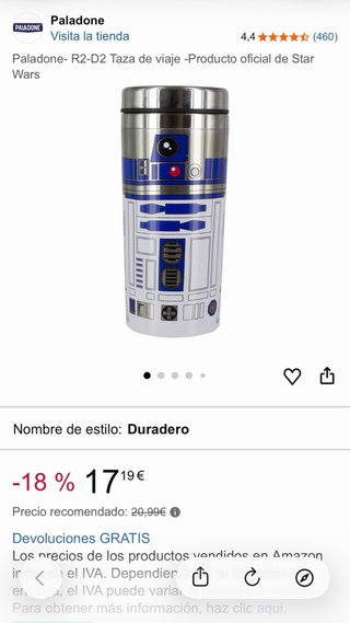 Taza Termo R2-D2 Star Wars