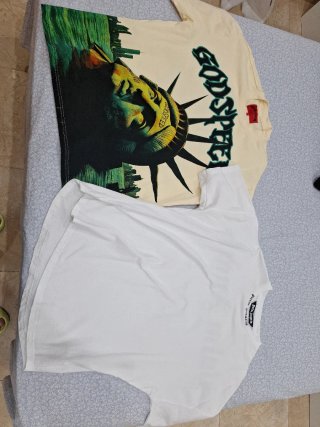 Camisetas Palm Angels Beige y Blanca Talla Única