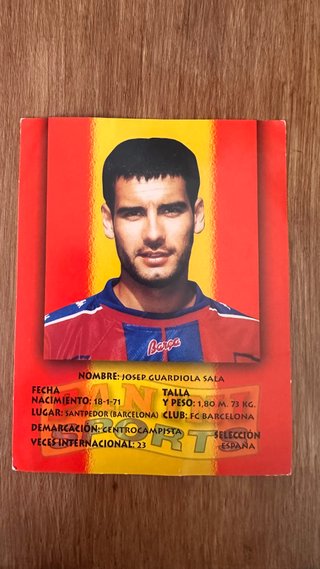 Cromo Panini Pep Guardiola FC Barcelona