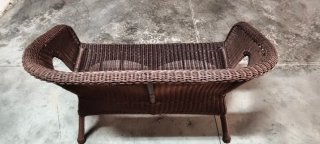 Sillón de 2 plazas de mimbre