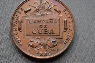 Medalla Voluntarios Catalanes Cuba 1869