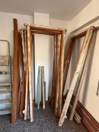 Puertas Dobles de Madera con Cristal