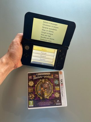 Nintendo 3DS Azul Marino+ juego del profesor layto