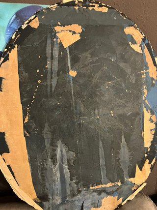 Cuadro antiguo mujer con sombrero