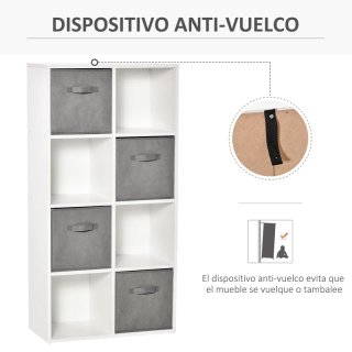 Estantería 8 cubos
